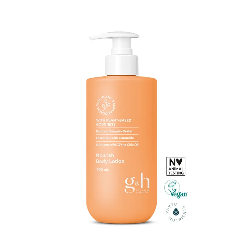 g&h GOODNESS & HEALTH™ Nourish Ihupiim Hoolitsevate koostisosadega g&h Nourish huulepalsam, mis on pakendatud mugavasse torusse, toidab ja niisutab huuli.